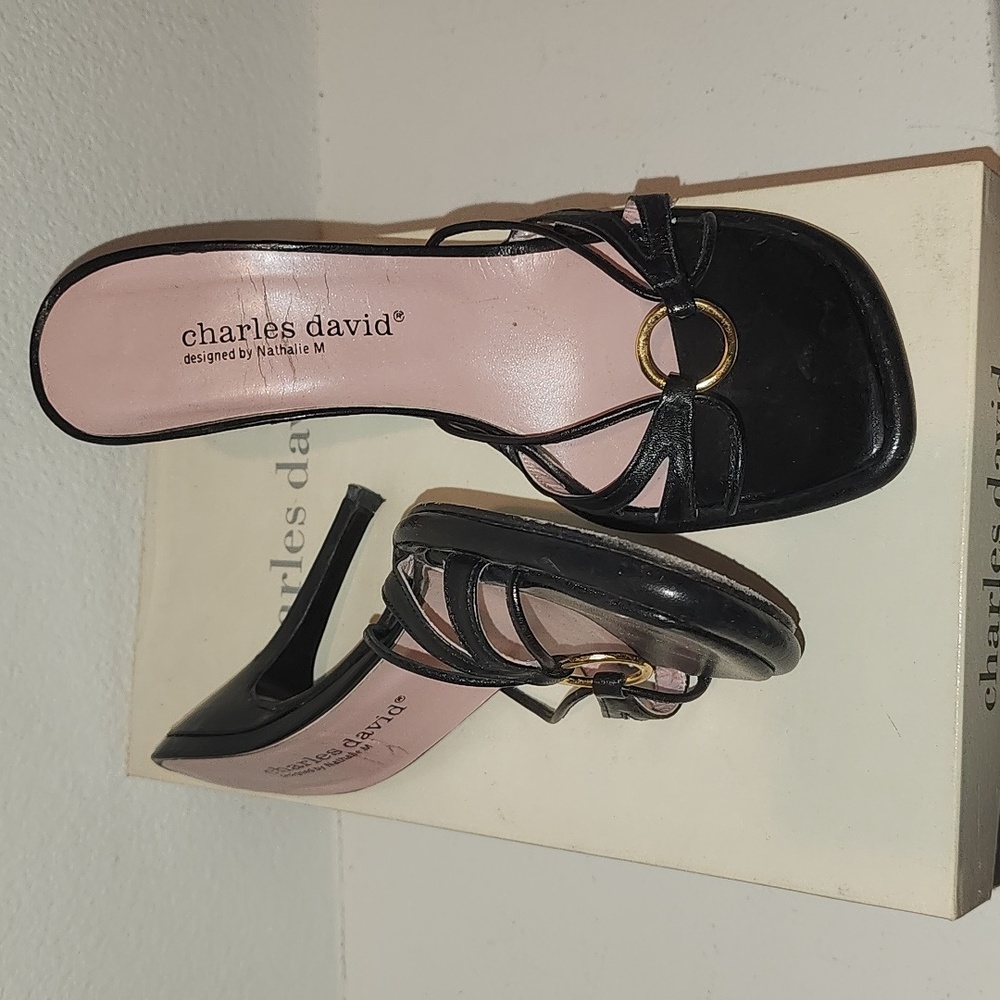 Vintage Y2K Charles david leather heels - Picture 2 of 7